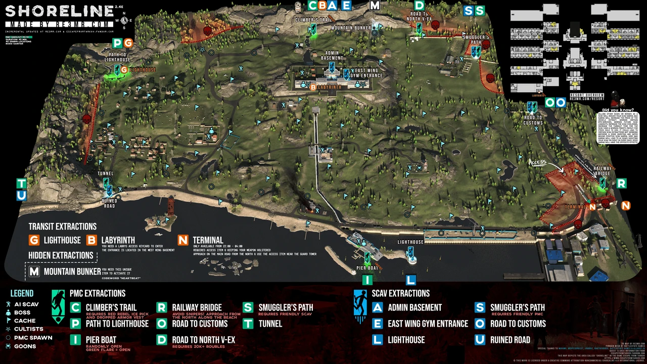 Illustrated overview map of Shoreline